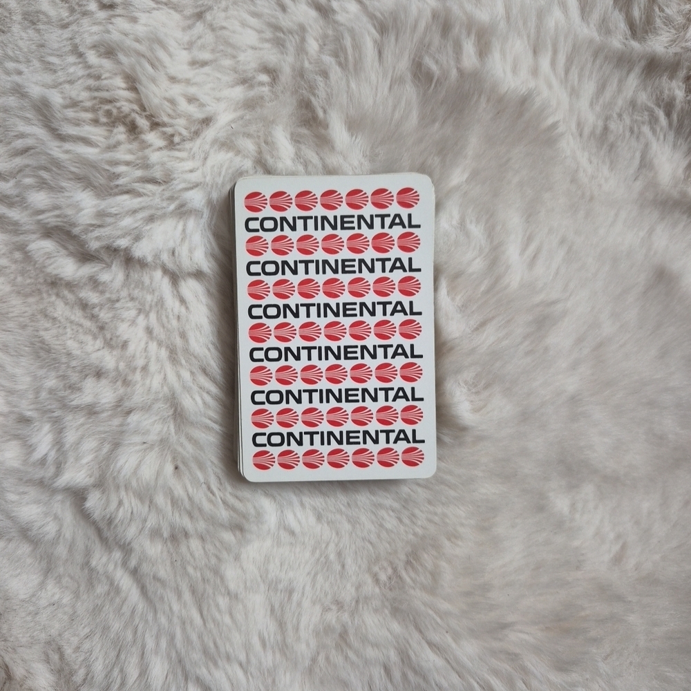 Vintage Deck of Continental Airlines Playing Cards Both Jokers Missing Made by ✨